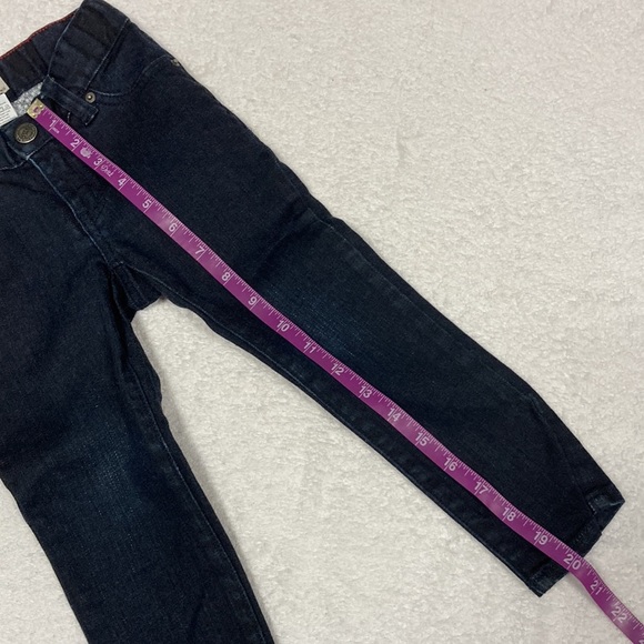 Tea girls jeans dark wash adjustable waist cotton spandex size 3 - Picture 4 of 8